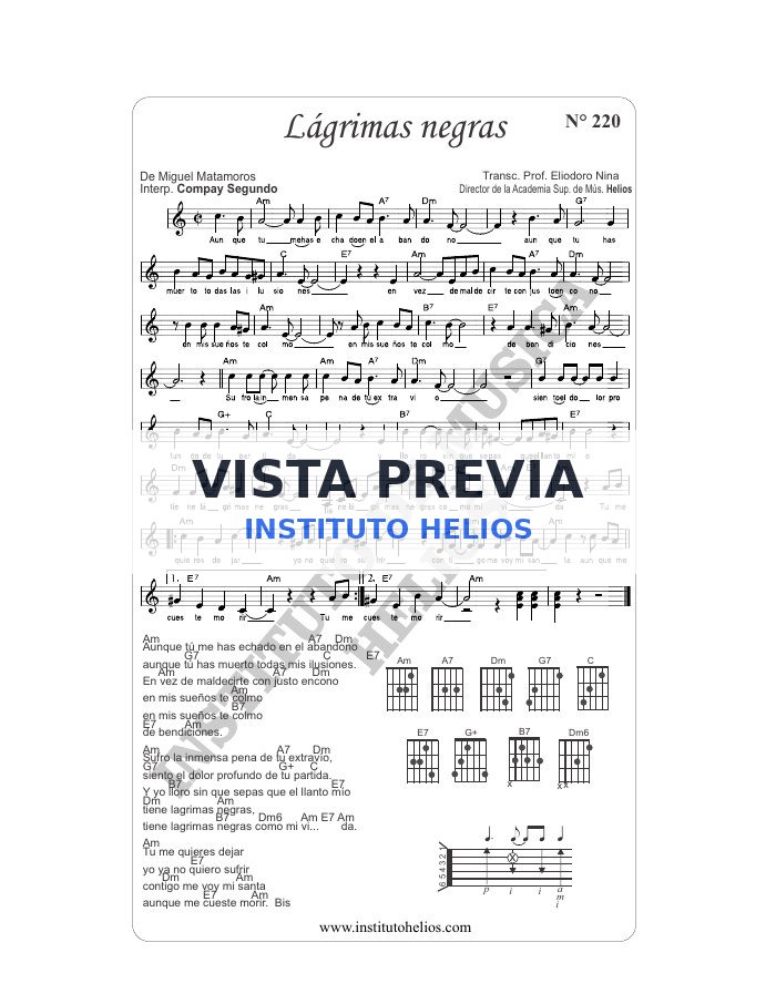 Vista previa de Lagrimas negras